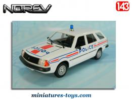 La Renault 18 break modèle 1981 Police en miniature par Norev au 1/43e