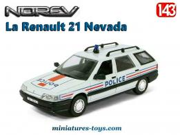 La Renault 21 Nevada Police en miniature par Norev au 1/43e