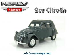 La 2cv Citroën en miniature de Norev retro 3-inches au 1/54e