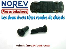 Les deux rivets têtes rondes pour les châssis de véhicules miniatures Norev