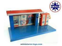 La station service garage Azur miniature du type jouet en tôle 1960