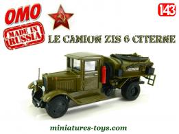 Le camion militaire russe ZIS 6 citerne en miniature de Omo au 1/43e