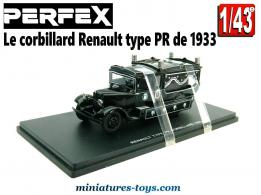 Le corbillard Renault type PR de 1933 en miniature Perfex au 1/43e