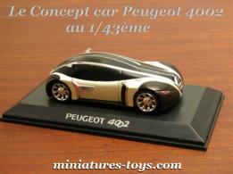 Le Concept car Peugeot 4002 miniature par Norev pour Altaya au 1/43e