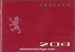 Le manuel de conduite et entretien automobile de la Peugeot 204