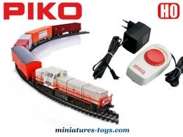 Le coffret diesel marchandises courant continu analogique par Piko au HO H0 