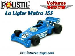 La voiture de course Formule 1 Ligier Matra JS5 miniature par Polistil au 1/64e