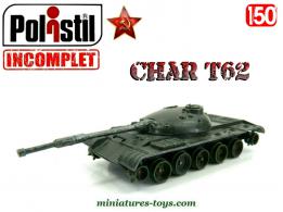 Le char russe T62 miniature de Polistil au 1/50e incomplet