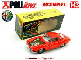 Le coupé Alfa Romeo Giulia SS de 1963 gris miniature au 1/43e