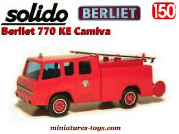 Le Berliet 770 KE Camiva Fourgon pompe pompiers de Solido au 1/50e