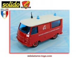 Le VSAB Peugeot J9 pompiers en miniature Solido sous blister au 1/50e