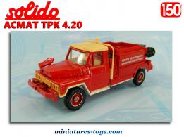 Le camion de pompiers ACMAT TPK 4.20 en miniature par Solido au 1/50e