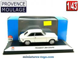 Le coupé Peugeot 204 blanc en miniature de Provence Moulage au 1/43e