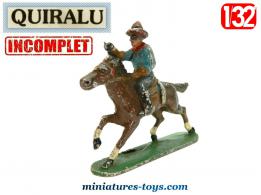 Le Cow Boy a Cheval tirant en figurine métal Far-West par Quiralu au 1/32e