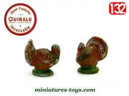 Les deux dindons en animaux métal de la ferme par Quiralu au 1/32e