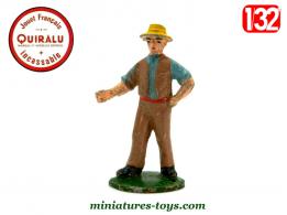 Un fermier en figurine métal de la ferme par Quiralu au 1/32e