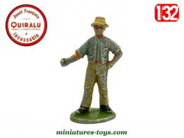 Un fermier en figurine métal de la ferme par Quiralu au 1/32e