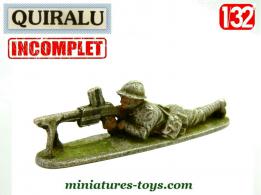 La figurine du soldat français de 1940 couché tirant au FM par Quiralu au 1/32e