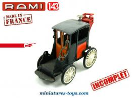 La voiture Hautier de 1898 en miniature par Rami au 1/43e incomplète