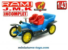 Le Double Phaéton Lion Peugeot 1908 en miniature par Rami au 1/43e incomplet