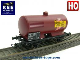 Le wagon citerne Buvez du vin en miniature par ReeModeles au H0 incomplet
