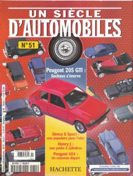 Les fascicules n° 51 à 54 de la collection Un siècle d'automobiles Hachette