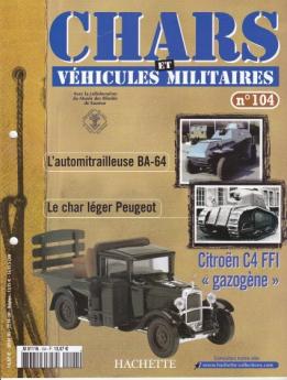 Le fascicule n°104 de la collection Hachette Chars et véhicules militaires Solido