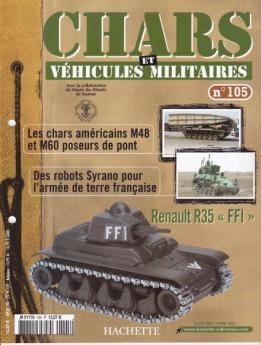 Le fascicule n°105 de la collection Hachette Chars et véhicules militaires Solido