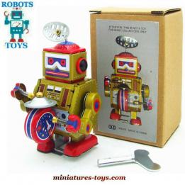 Le robot tambour mécanique jouet en métal de style vintage 