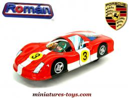 La Porsche 906 Carrera rouge en miniature jouet métal par Roman au 1/38e