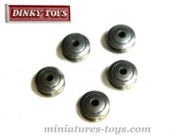 Lot de 4 roues convexes bombées pour miniatures Dinky Toys