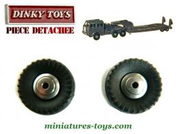 Lot de 2 roues de secours bombées pour Berliet T6 porte char Dinky Toys