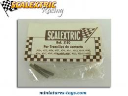 Deux tresses de contacte pour voiture miniature de circuit électrique Scalextric