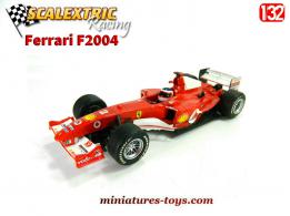 La Ferrari F2004 miniature pour circuit électrique Scalextric au 1/36e