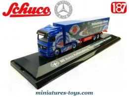 Le Mercedes Benz Actros et remorque Tucher-Brau miniature par Schuco au 1/87e