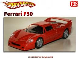 La Ferrari F50 rouge en miniature de Hot Wheels pour Shell au 1/38e