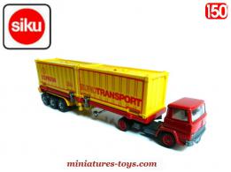 Le Magirus et sa semi remorque porte containers en miniature de Siku au 1/50e