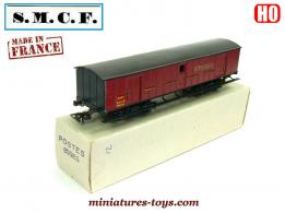 La voiture fourgon Postes court a bogies miniature de SMCF au HO