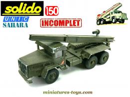 Le camion militaire lance fusée Unic ZU 120 de Solido au 1/50e incomplet