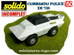 Le Commando Police car XM 706 4x4 miniature de Solido au 1/50e incomplet