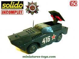 Le BTR 40 russe en miniature de Solido série 200 sans phares au 1/50e 
