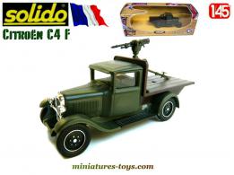 Le Citroën C4 F 1940 porte mitrailleuse Hotchkiss en miniature de Solido au 1/45e