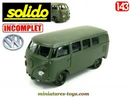 Le Combi Volkswagen militaire en miniature de Solido au 1/43e incomplet