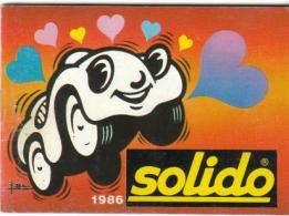 Le catalogue des miniatures Solido petit format de 1986 
