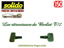 Deux rétroviseurs pour le Berliet T12 porte char miniature de Solido au 1/50e