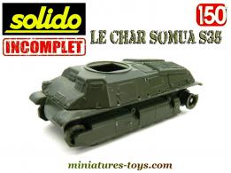 La caisse du char Somua S35 français de 1940 en miniature Solido au 1/50e