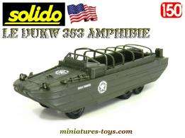 Le véhicule amphibie DUKW 353 6x6 en miniature militaire Solido au 1/50e