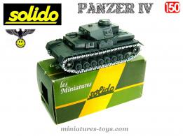 Le char Panzer IV F1 gris canon court en miniature de Solido au 1/50e