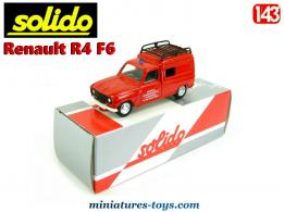 La Renault R4 F6 pompiers français miniature de Solido au 1/43e