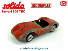 La Ferrari 5000 TRC miniature par Solido au 1/43e incomplète